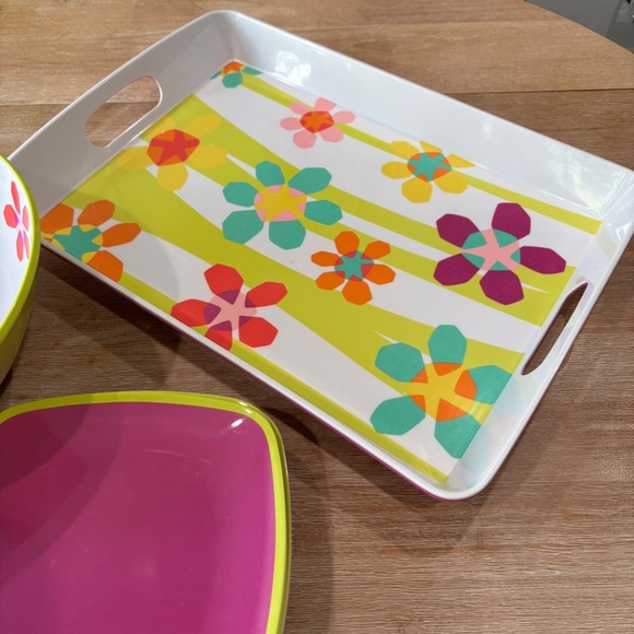 Target Home Tropical Melamine Serving Tray, Bowl, Dessert Plate 6 Piece Set - Picture 9 of 12